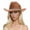 Brown, variant on Western Cowboy Hat for Men Women Classic Fedora Hat Felt Cowgirls Hats