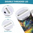 thumbnail image 5 of DIXRUYEE Steel Water Bottles Tumbler Creative Radiant Reflections Pattern 40oz/30oz, 5 of 9