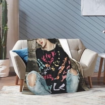 Blanket Park Jimin Soft and Comfortable Wool Fleece Throw Blankets for Sofa Office car Camping Yoga Travel Home Decoration Cozy Plush Beach Blanket Gift