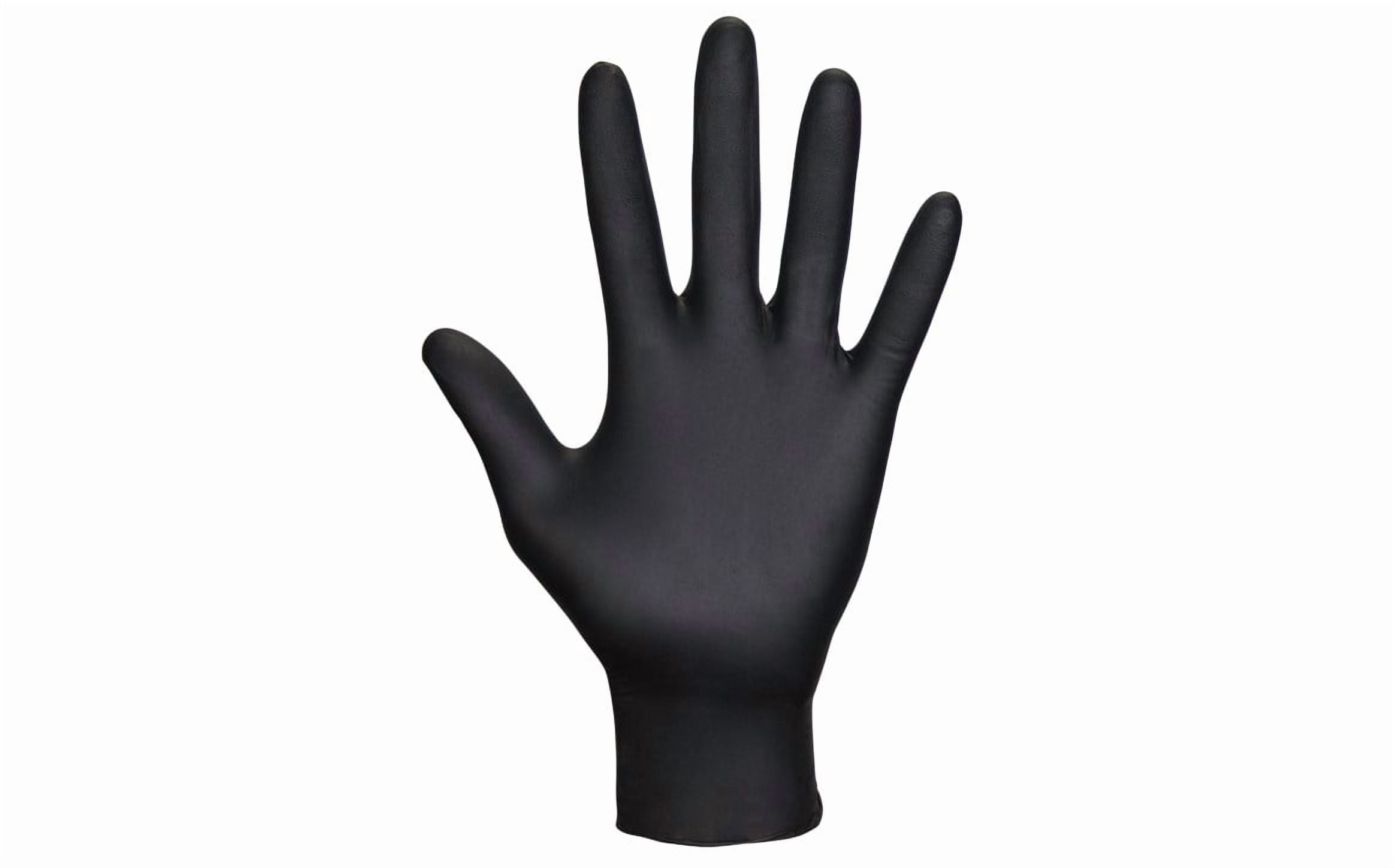 SAS RAVEN Powder-Free Black Nitrile Disposable Gloves Case of 10 Boxes