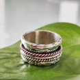 thumbnail image 3 of Infinity Spinner Band, Meditation Ring, 925 Sterling Silver Ring, Spinning Thumb Ring, ThreeTone Ring, Fidget Ring, Handmade Jewelry, Christmas Oxidized, Womans Band Ring, Anxiety Ring, Mans Band Gift, 3 of 7