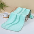 thumbnail image 1 of Xiao Hua 3 toallas de felpa coral de alta densidad, toallas de mano de algodón suave y supersuaves y altamente absorbentes para ducha, piscina, spa, gimnasio y uso diario, 70 x 140 cm (verde)., 1 of 5
