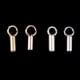 thumbnail image 3 of 10 cuentas de plata de ley 925 para bisutería, con extremos de tubo y tapas de cordón. Oro rosa, 3 of 7