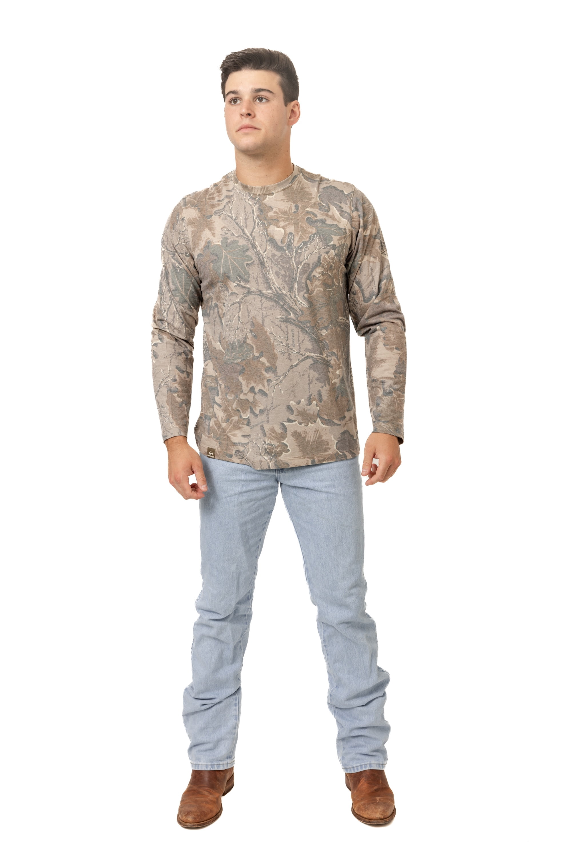Realtree Men's Camo Long Sleeve Tri-Blend Shirt | Ultra-Soft Hunting Tee for Outdoors | Limited Edition