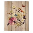 thumbnail image 3 of Designart 'Ancient Chrysanthemums With Bouquet I' Traditional Print on Natural Pine Wood, 3 of 5