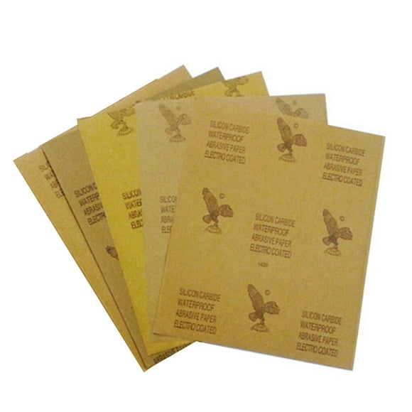 kurtrusly 5pcs Wet Dry Sandpaper 60-2000 Grit Polishing Abrasive Sandpaper Automotive Wood Furniture Finishing Paper