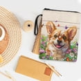 thumbnail image 4 of HELLHERO Zipper Bag with Book Protection for Books Lovers Book Sleeve Cover Easy Carry Book Case for Books, Magazines, and Stationery Dog Flowers, 4 of 8