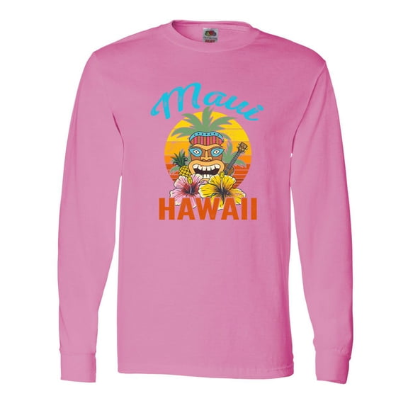Inktastic Maui Hawaii Vacation Tiki Long Sleeve T-Shirt