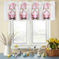 thumbnail image 6 of Valances for Windows Easter Farm Dwarf Striped Egg Rod Pocket Short Curtain for Bathroom Living Room Bedroom Pastoral Watercolor Gnome 1 Panel 42x12in, 6 of 9