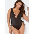 thumbnail image 3 of Swimsuits for All Women's A-List Plunge One Piece Swimsuit, 3 of 3