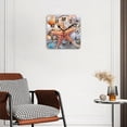 thumbnail image 2 of Square Wall Clock,Starfish SurSquareed By Seashells On The Sandy Beach,Silent Non-Ticking Wall Clock Decor for Home Office Kitchen Living Room Bedroom(14inch), 2 of 4