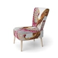 thumbnail image 3 of Designart "Angelic Dusty Pink Wings" Pink Abstract Upholstered Accent Chair - Modern Arm Chair For Living Room, 3 of 7