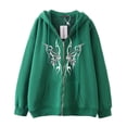 thumbnail image 3 of Sudadera con capucha oscura hip-hop gótica Harajuku Y2k con cremallera para hombres y mujeres, chaqueta deportiva informal Harajuku, 3 of 5
