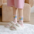 thumbnail image 2 of Women Ladies Flower Heart Pattern Soft Plush Keep Warm Mink Velvet Socks Sleeping Socks Winter Socks Middle Tube Sock GREEN, 2 of 8