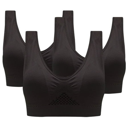 3-Pack Women s Sports Bra Wireless Push-Up Bralette Yoga Fitness Workout Running Bras Suitable Outfit in Gym
