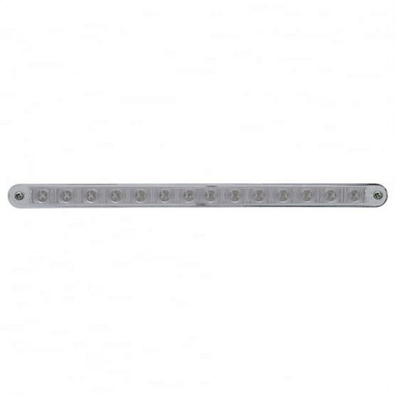 14 LED 12" Turn Signal Light Bar W/ Bezel - Amber LED/Clear Lens