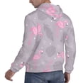 thumbnail image 6 of Kdxio Pink Flamingo Print Mens Casual Hooded Collar Drawstring Hoodies Pullover Sweatshirts Casual Long Sleeve Shirts-Medium, 6 of 7