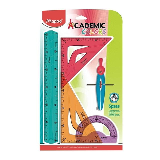 Juego de Geometría Maped Colors 5 pzas