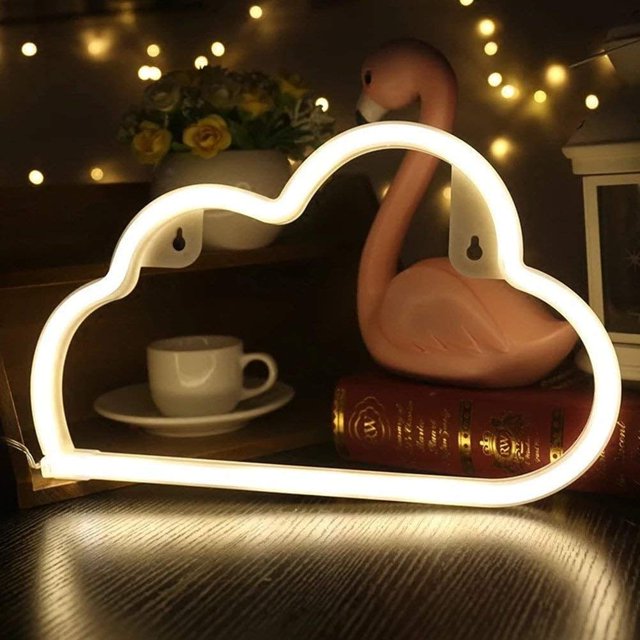 LINLIN LED Neon Sign,Neon Sign Night Light Wall LED Neon Lamp USB Battery Powered Led Neon Light Sign for Home Bedroom Bar Party Decoration