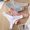 thumbnail image 2 of FINETOO 3 Unids/Set G-string Bragas De Algodón Tangas Ropa Interior De Mujer Sexy Panty Calzoncillos Color Sólido M-XL Diseño Lenceríapangjing, 2 of 4