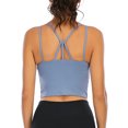 thumbnail image 6 of LELINTA Women's Medium Support Cross Back Wirefree Removable Cups Yoga Sport Bra, 6 of 8