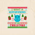 thumbnail image 4 of Inktastic I Want a Hippopotamus for Christmas Pixelated Ugly Sweater Boys or Girls Baby T-Shirt, 4 of 5