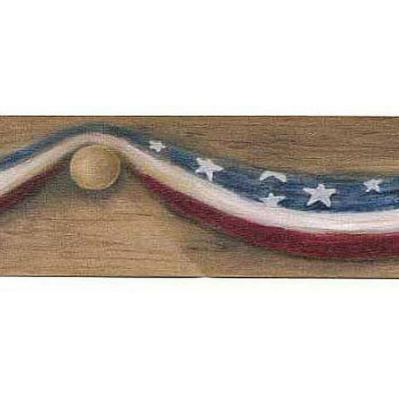 879193 Narrow Americana Draped Flag Wallpaper Border 245b57499