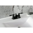 thumbnail image 4 of Kingston Brass FB2600KL Knight Double-Handle 4" Centerset Bathroom Faucet with Pop-Up Drain, Matte Black, 4 of 7