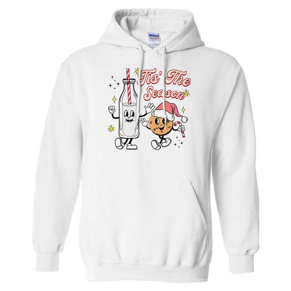 Holiday Tis the Season Hoodie Sweatshirt Unisex Large White