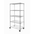 thumbnail image 1 of Seville Classics 5-Tier NSF Steel Wire Shelving Rack with Wheels - 72" H x 36" W x 24" D, 1 of 10