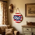 thumbnail image 4 of CuiLiyq 4th of July Wooden Welcome Door Hanger, Patriotic Memorial Day USA 250th Anniversary Sign for Front Porch Wall Entryway Home Decor, 4 of 6