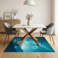 thumbnail image 3 of ODIKA 5'x7' Washable Area Rug Midnight Blue Deep Serene Waves Design Elegant Flowing Lines and Tranquil Moon Motif for Small Living Room, Bedroom, Easy Care, Non-Shedding, Pet Friendly, 3 of 7