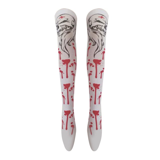 Bas Rouges pour Femmes Halloween Fête Cosplay Déguisement Chaussettes Festival Spectacle Bas Aguichant
