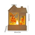 thumbnail image 3 of Vintage Christmas Mini Lantern Battery Powered - LED Simulation Flame Christmas Tree Decor, Ideal Christmas Gift for Home Living Room Bedroom Holiday Decorations, 3 of 6