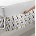 thumbnail image 2 of Artichoke Bed Skirt, Sketch Style Vegetables Hand Drawn Style Exotic Tasty Healthy Food, Elastic Bedskirt Dust Ruffle Wrap Around for Bedding Decor, 4 Sizes, Lime Green and Purple, by Ambesonne, 2 of 2