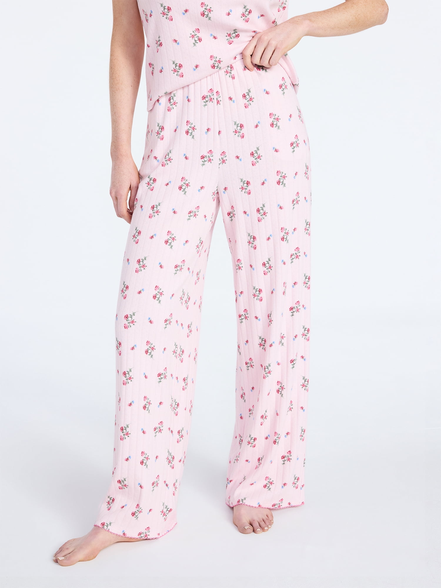 Joyspun Women's Cozy Lounge Collection Hacci Knit Sleep Pants, 29