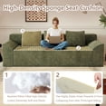 thumbnail image 4 of Luckhao 71" Small Corduroy Cloud Loveseat, Compressed Boneless Sofa in a Box, No Assembly, Green, 4 of 8