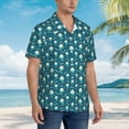 thumbnail image 3 of Fotbe Easter eggs dancing to music Pattern Hawaiian Shirt for Men Unisex Summer Beach Casual Short Sleeve Cotton Linen Button Down Shirts,Large, 3 of 7