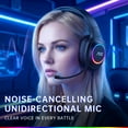 thumbnail image 3 of Froura AOC 2.4GHz Wireless Gaming Headset for PS5/PS4, Mac, Switch, Bluetooth 5.4 Gaming Headphones with Noise Canceling Mic, 45H Battery, RGB, Type-C, 20ms Latency, 50mm Drivers - Black, 3 of 10