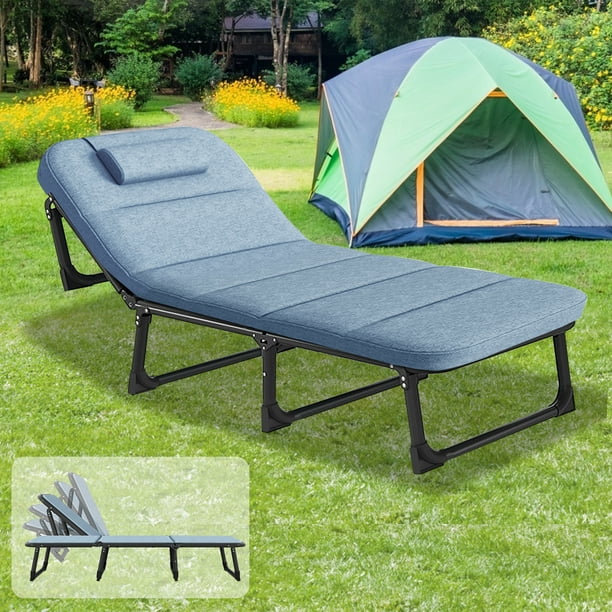 Docred 6Fold Sleeping Cots for Adults, Folding Chaise Lounge Chairs