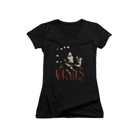 - Elvis Presley The King Rock Memories Junior V-Neck T-Shirt Tee