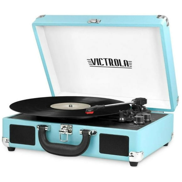 Tornamesa Vintage Victrola VSC-550BT-TRQ en Portafolio Turquesa
