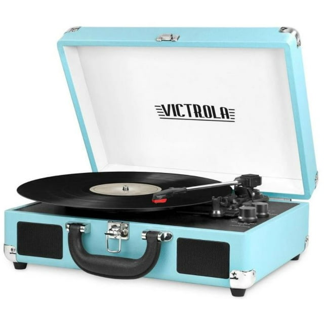 Tornamesa Vintage Victrola VSC-550BT-TRQ en Portafolio Turquesa