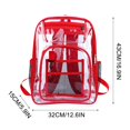thumbnail image 3 of Bwomeauty Backpack for Women, Heavy Duty Clear Backpack With Large Laptop Compartment, Plastic Bookbags For School, Stadium,Security, Sporting, Birthday Gifts, 13x6x17inch, 3 of 3