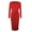 Red, variant on Sentmoon Womens Dresses with Sleeves Solid Color Long Sleeve Crew Neck Wedding Guest Dresses for Women Summer Relaxed Fit Casual Summer Dress for Women with Pockets