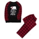 thumbnail image 4 of 2025 nuevo conjunto de pijama a cuadros para padres e hijos con estampado de oso navideño para el hogar, 4 of 5