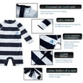 thumbnail image 5 of upandfast Classic Stripe 1 UPF 50+ One-Piece Swimsuit for Toddlers - Zipper & Snap Bottom Sun Protection 9-12 Months, 5 of 7