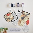 thumbnail image 5 of Two Birds with Crowns Leaves Flowers Apron Set with Oven Mitts Pot Holders Set of 5 Kitchen Stuff Accessories, 5 of 6