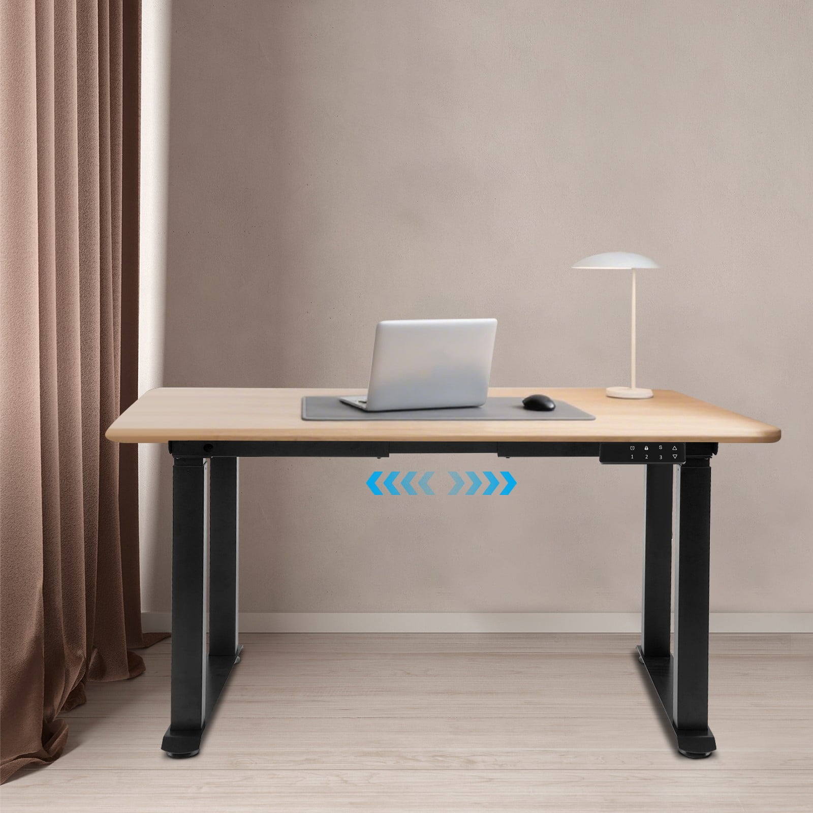 Modern Excellent Performance Free Standing Black Dual Motor Adjustable Desk Rack Frame for Offices, Homes
