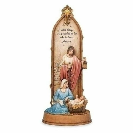 Roman 10" Holy Family with Star Figurine Christmas Tabletop Decor